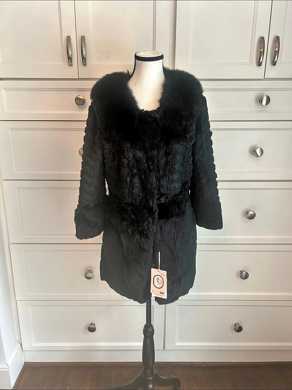 NICE Black Faux Fur Coat NWT